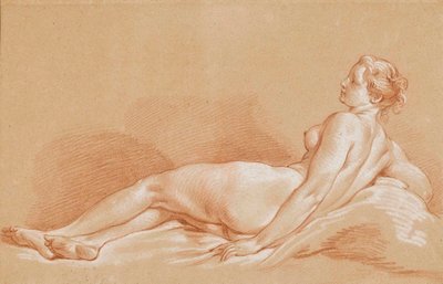 Boucher - Mulher jovem deitada de François Boucher