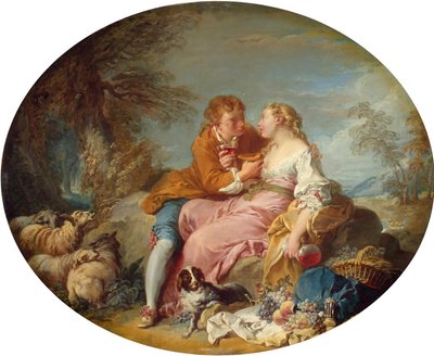 Boucher - Cena Pastoral, início da década de 1730 de François Boucher