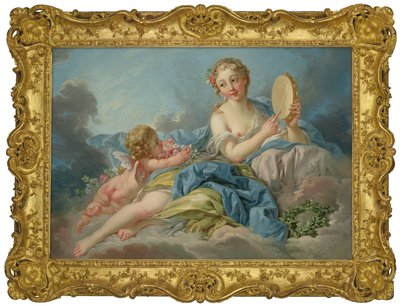 Boucher e estúdio - A Musa Erato de François Boucher