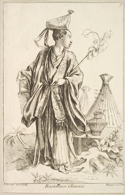 Artista chinês, 1738-45. de François Boucher