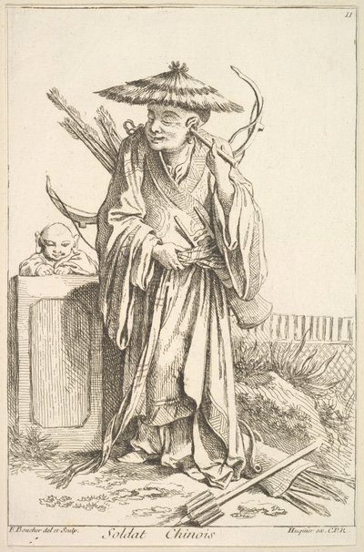 Soldado chinês, 1738-45. de François Boucher