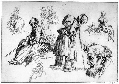 Figuras Diversas, c1720-1770, 1924 de François Boucher