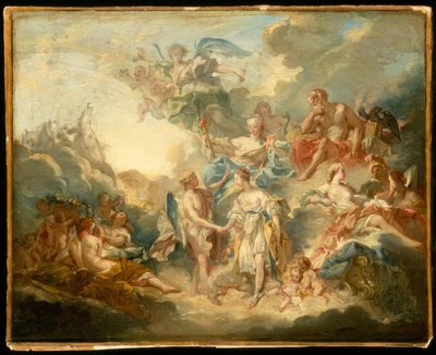 F.Boucher, casamento de Cupido e Psique - Pintura, 18º C. de François Boucher