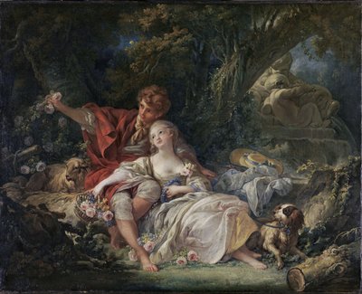 Alemão: pastor e pastora pastoril de François Boucher