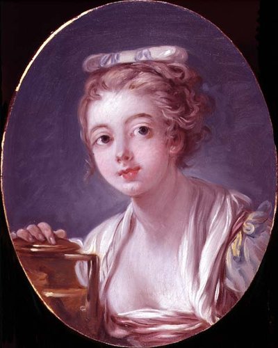 A cabeça de uma rapariga, ou A Milkmaid de François Boucher