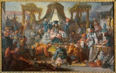 O público do imperador da China de François Boucher