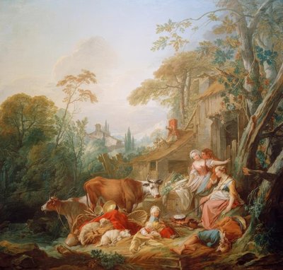 Idílio rural de François Boucher