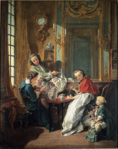 Cena de Almoço em um interior burguês de François Boucher