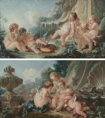Música e Dança e Cupidos em Conspiração de François Boucher