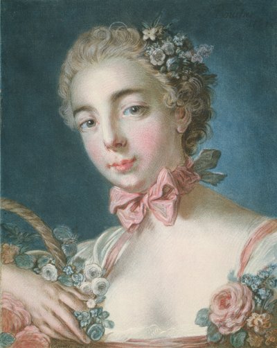 P.59-1959 Chefe da Flora, gravado por Louis-Marin Bonnet (1736-93) 1769 (gravura e gravura a cores) de François Boucher