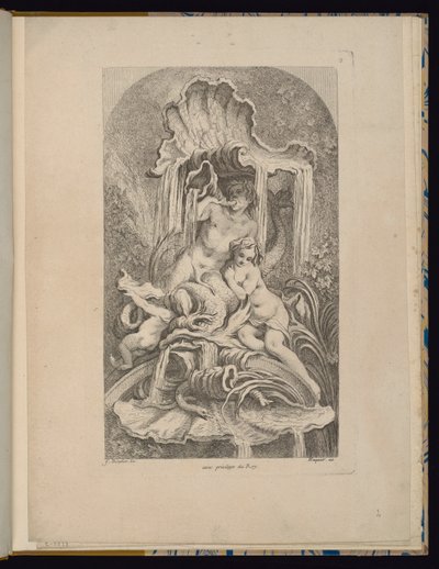 Placa 2, Receuil de Fontaines (Coleção de Fontes) de François Boucher