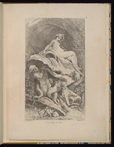Placa 4, Receuil de Fontaines (Coleção de Fontes) de François Boucher