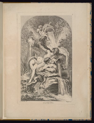 Placa 5, Receuil de Fontaines (Coleção de Fontes) de François Boucher