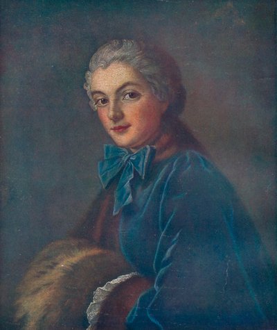 Retrato de uma jovem mulher, século XVIII de François Boucher