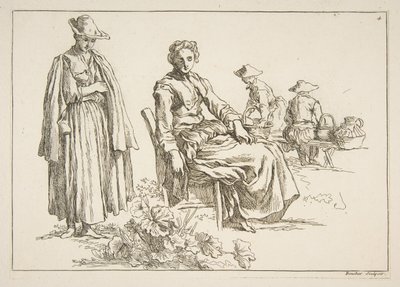 Folha de esboços, 1753. de François Boucher