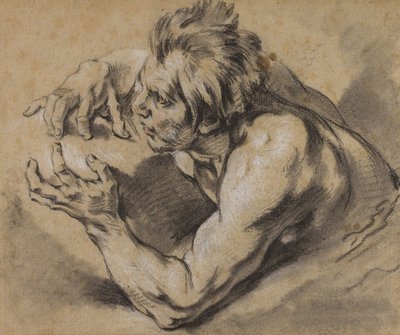 Estudo de um Tritão, 1748-53 de François Boucher