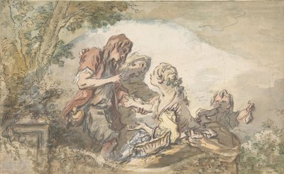 A cartomante, século XVIII. de François Boucher