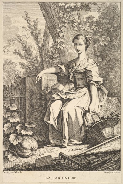 O jardineiro, 1741-63. de François Boucher
