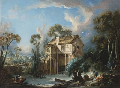 O moinho em Charenton, c.1756 de François Boucher