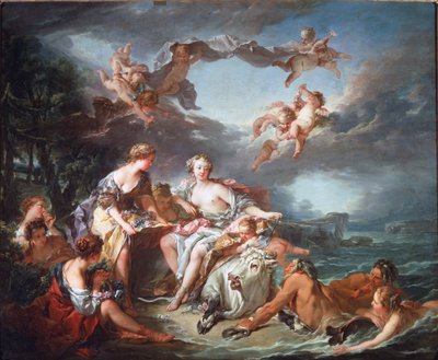 O rapto da Europa - Óleo sobre tela de François Boucher