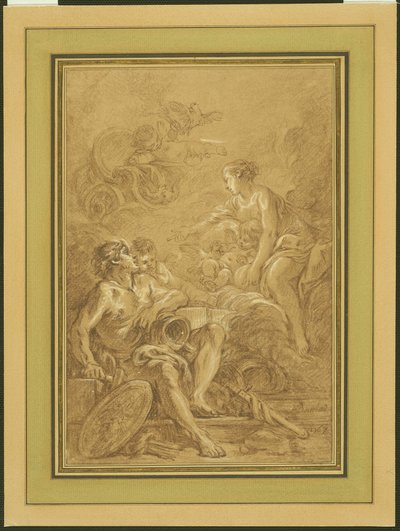 Vénus ordena a Vulcano que faça armas para Eneias de François Boucher