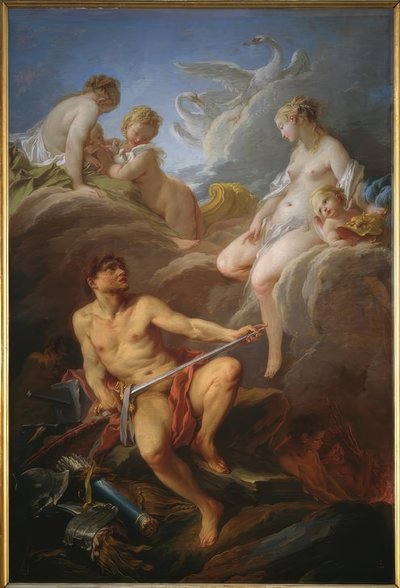 Vênus pedindo armas a Enéias para Vulcano de François Boucher