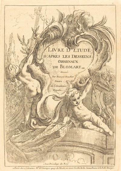 Folha de rosto de François Boucher after Abraham Bloemaert