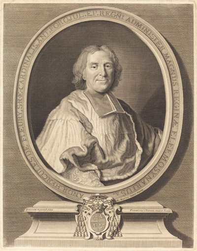 Cardeal Fleury de François Chereau I after Hyacinthe Rigaud