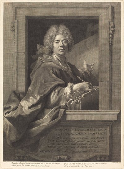 Nicolas de Largilliere de François Chereau I after Nicolas de Largillierre