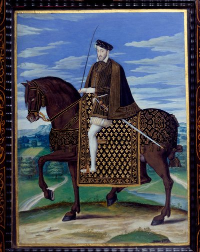 Retrato equestre de Henrique II de François Clouet