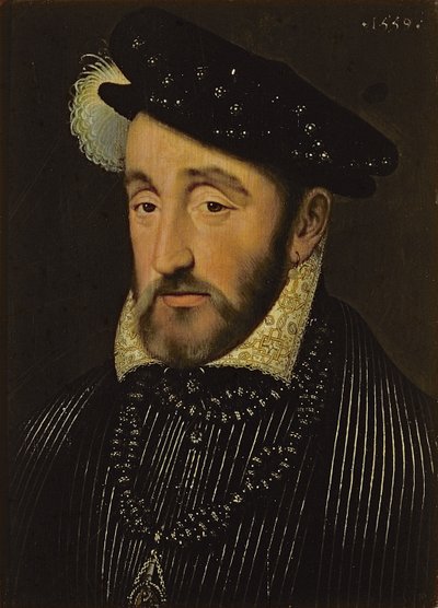 Retrato de Henrique II da França (1519-1559), 1559 de François Clouet