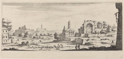 Vista do Templo do Sol em Roma de François Collignon after Israël Silvestre