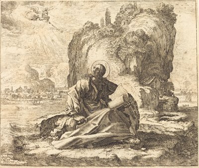 São João na Ilha de Patmos de François Collignon after Jacques Callot