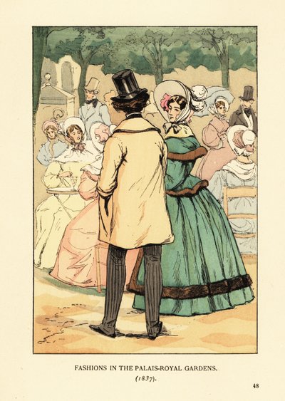 Moda nos Jardins do Palais-Royal de François Courboin