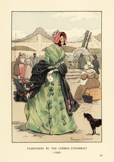 Passageiros do Corbeil Steamboat, Paris de François Courboin