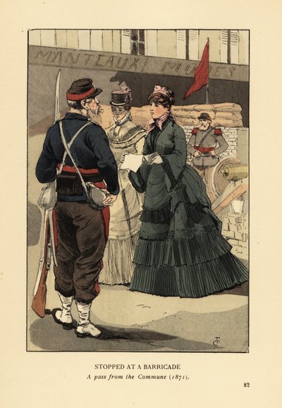 Parado numa barricada, um passe da Comuna de Paris de François Courboin