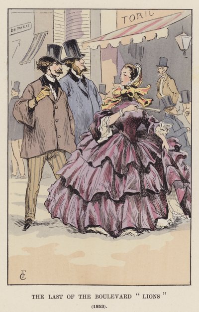 O último dos leões do Boulevard, 1853 de François Courboin