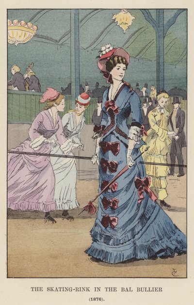 A pista de patinação no Bal Bullier, 1876 de François Courboin