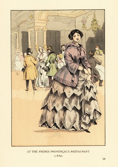Mulher no Restaurante Freres Provencaux, Paris de François Courboin
