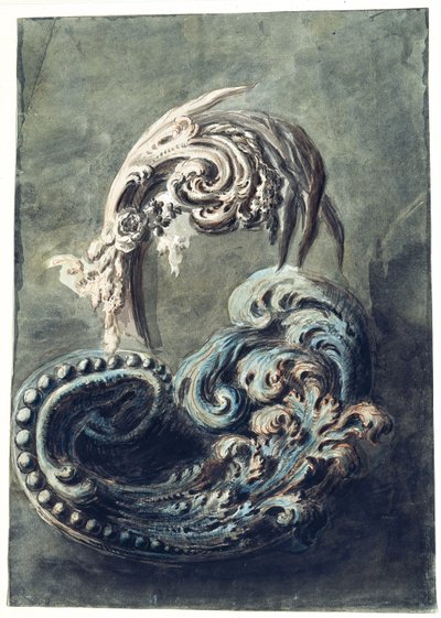 Ornamento de pergaminho de François Cuvilliés the Younger