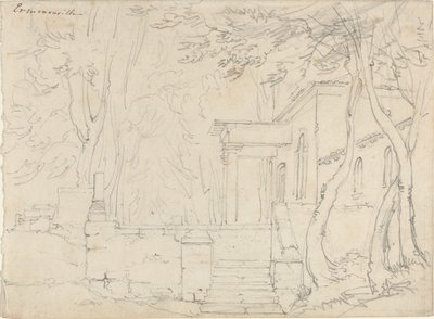 Casa com pórtico em Ermenonville de François Edouard Bertin
