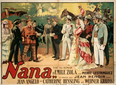 Cartaz do filme Nana por Jean Renoir, 1926. de François Florit