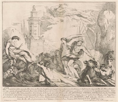 A Seconda Macchina para a Chinea de 1741: Netuno e Anfitrite de François Hutin