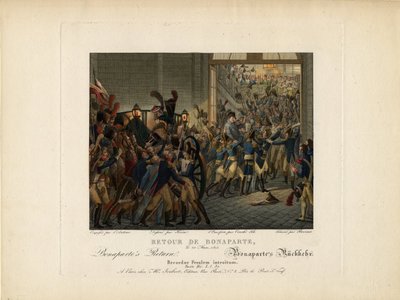 Napoleão retornando da ilha de Elba, 1815 de François Joseph Heim
