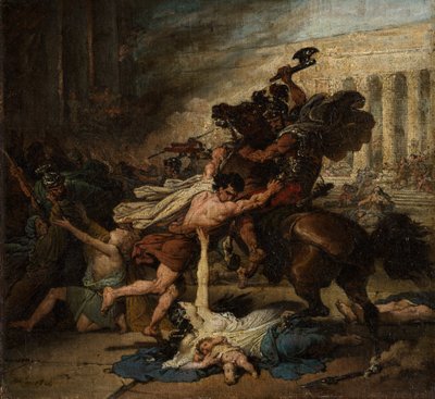O saco de Jerusalém pelos romanos, 1824. de François Joseph Heim
