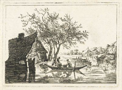 Paisagem fluvial com casa de campo de François Joseph Pfeiffer (II)
