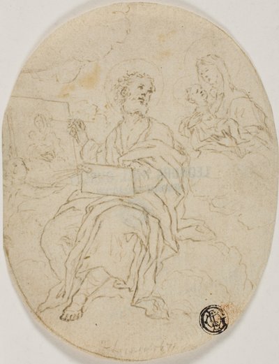São Lucas pintando a Madona e o Menino de François Le Moyne