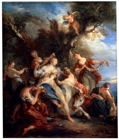 A violação da Europa, c1725 de François Lemoyne