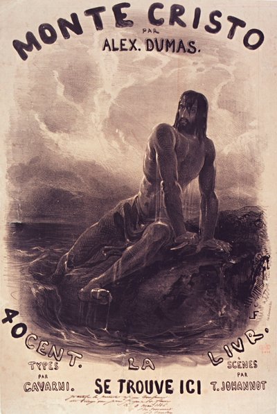 Louis Français-Dantès no seu rochedo de Francois Louis Francais