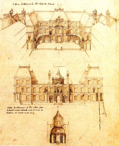 François Mansart, projeto para Blois - Cosperec 1998 p. 160 de Francois Mansart